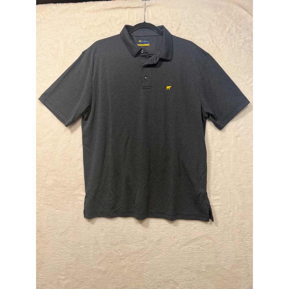 Jack Nicklaus Mens Large Golden Bear Performance Golf Polo Shirt Short Sleeve